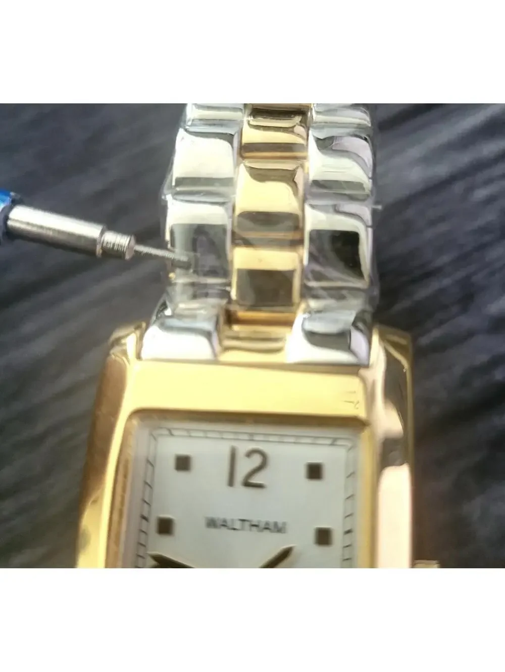 Brand‎ New Vintage Waltham 2 Tone White Enamel Men's Watch
